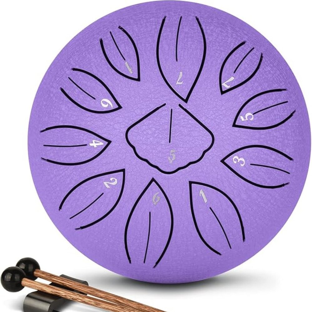Steel Tongue Drum | Easy to Play | Relaxation & Stress Relief(6in 11note purple)